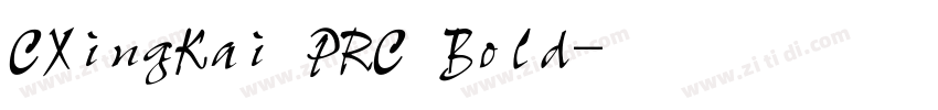 CXingKai PRC Bold字体转换